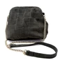 Preview: Vimoda Aura Clutch in Oliv mit abnehmbarer goldfarbener Schulterkette